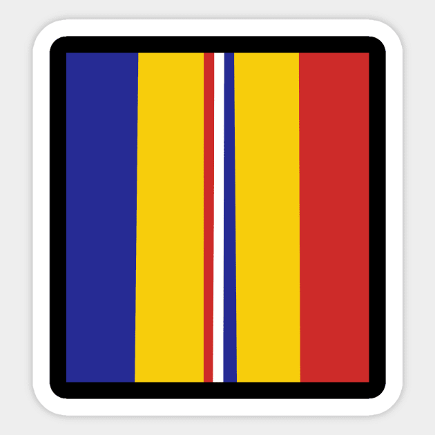 Combat Action Ribbon Sticker by RobKingIllustration